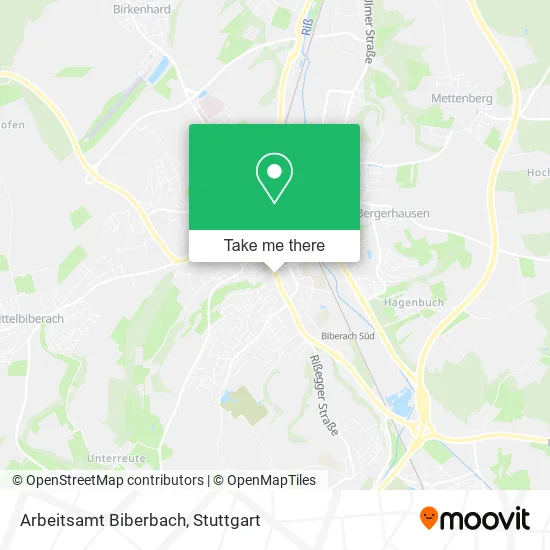 Arbeitsamt Biberbach map