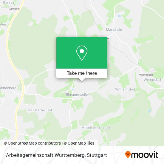 Arbeitsgemeinschaft Württemberg map