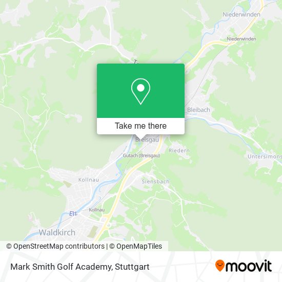 Mark Smith Golf Academy map