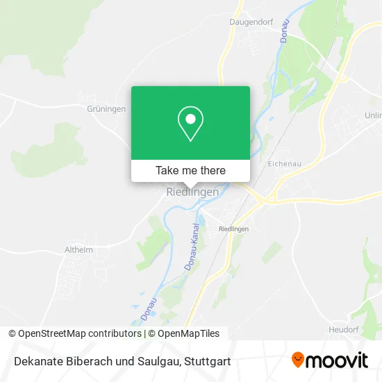 Карта Dekanate Biberach und Saulgau