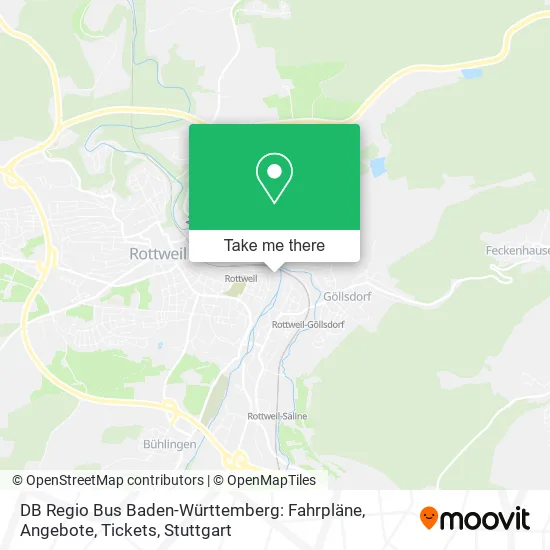 Карта DB Regio Bus Baden-Württemberg: Fahrpläne, Angebote, Tickets