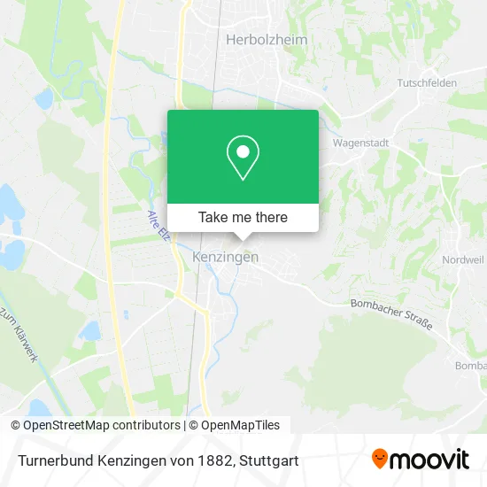 Карта Turnerbund Kenzingen von 1882