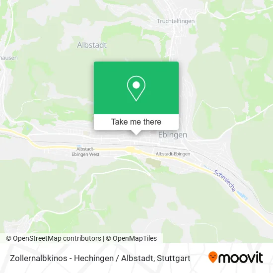 Карта Zollernalbkinos - Hechingen / Albstadt