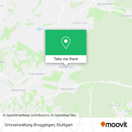 Карта Ortsverwaltung Broggingen