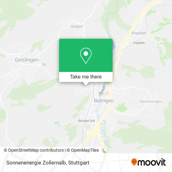 Карта Sonnenenergie Zollernalb