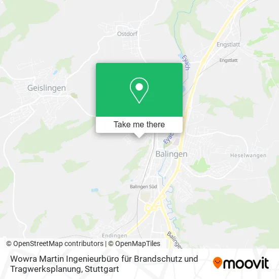 Карта Wowra Martin Ingenieurbüro für Brandschutz und Tragwerksplanung