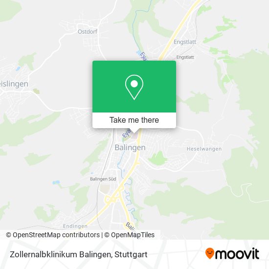 Карта Zollernalbklinikum Balingen