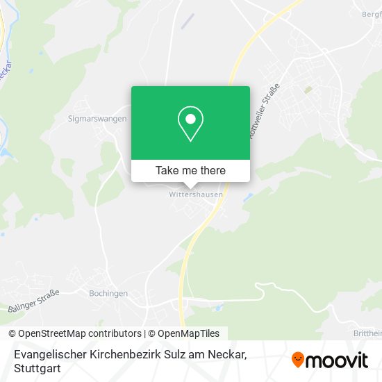 Evangelischer Kirchenbezirk Sulz am Neckar map