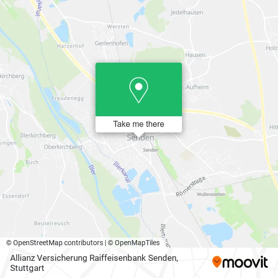 Карта Allianz Versicherung Raiffeisenbank Senden