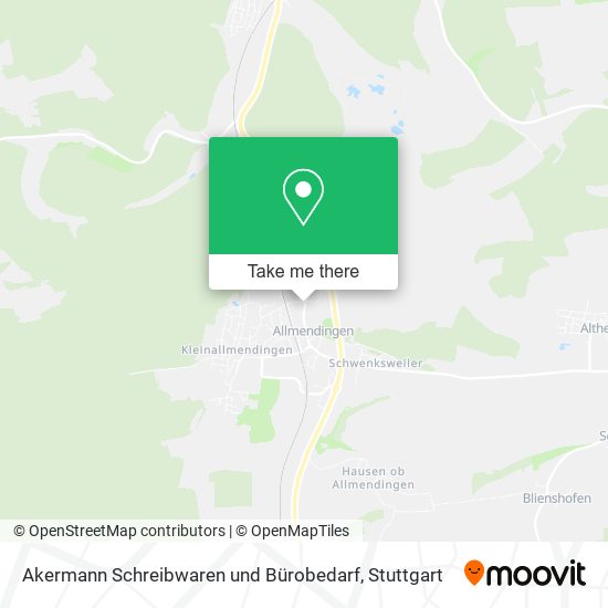 Карта Akermann Schreibwaren und Bürobedarf