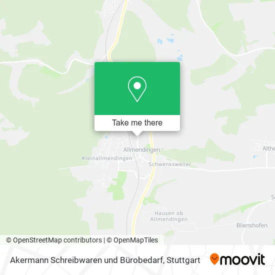 Карта Akermann Schreibwaren und Bürobedarf