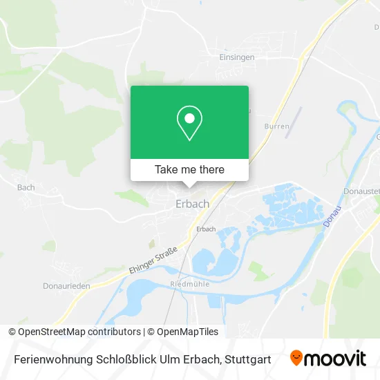 Карта Ferienwohnung Schloßblick Ulm Erbach