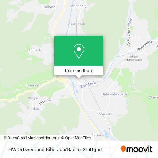 Карта THW Ortsverband Biberach/Baden