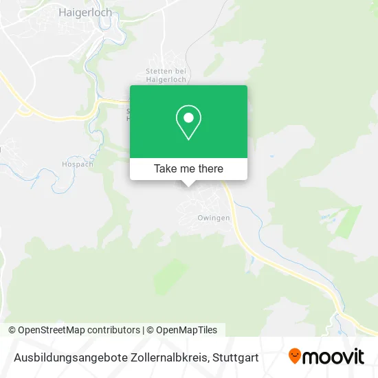 Карта Ausbildungsangebote Zollernalbkreis