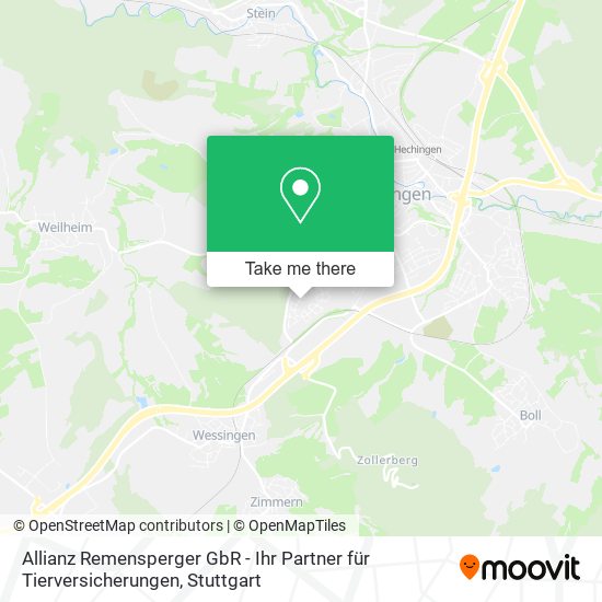 Карта Allianz Remensperger GbR - Ihr Partner für Tierversicherungen