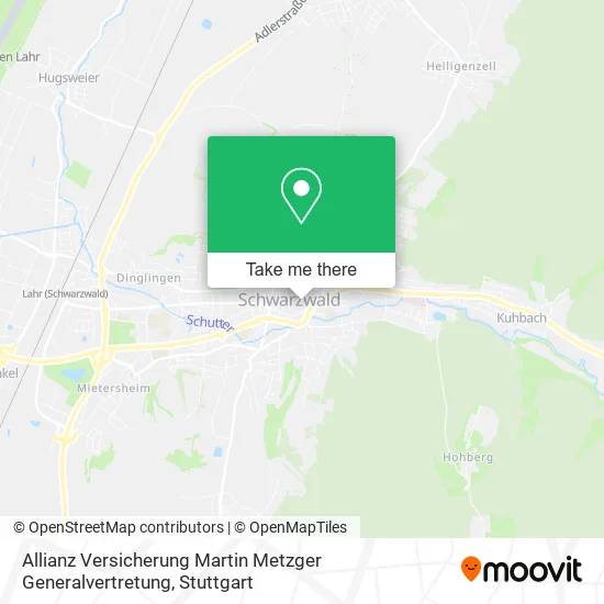 Карта Allianz Versicherung Martin Metzger Generalvertretung