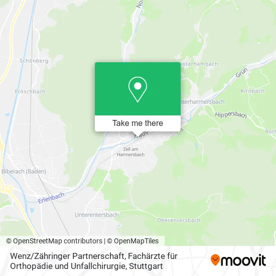 Карта Wenz / Zähringer Partnerschaft, Fachärzte für Orthopädie und Unfallchirurgie