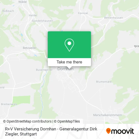 Карта R+V Versicherung Dornhan - Generalagentur Dirk Ziegler