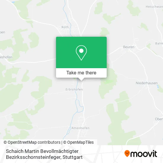 Карта Schaich Martin Bevollmächtigter Bezirksschornsteinfeger