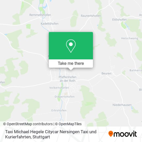 Taxi Michael Hegele Citycar Nersingen Taxi und Kurierfahrten map