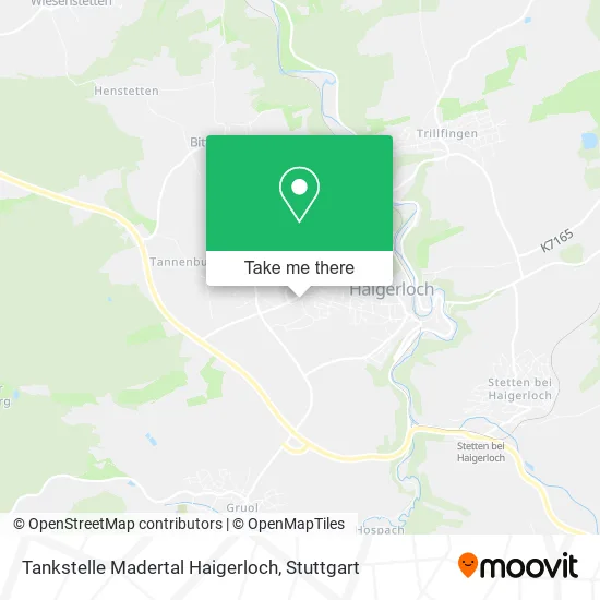 Карта Tankstelle Madertal Haigerloch