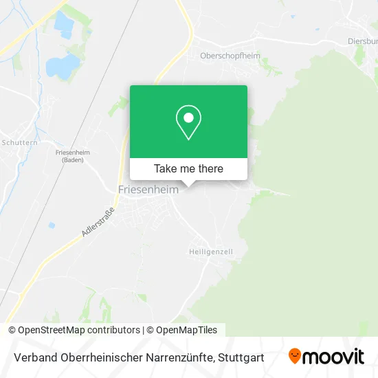 Карта Verband Oberrheinischer Narrenzünfte