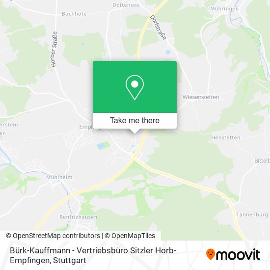Bürk-Kauffmann - Vertriebsbüro Sitzler Horb-Empfingen map