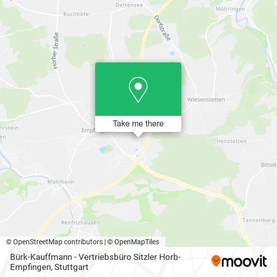 Карта Bürk-Kauffmann - Vertriebsbüro Sitzler Horb-Empfingen