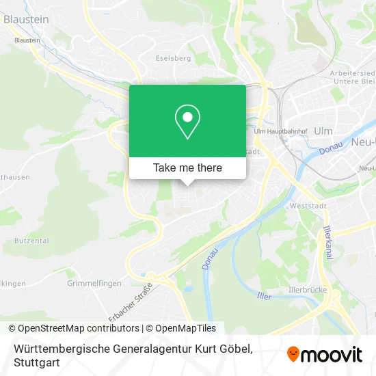 Карта Württembergische Generalagentur Kurt Göbel