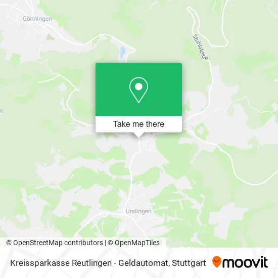 Карта Kreissparkasse Reutlingen - Geldautomat