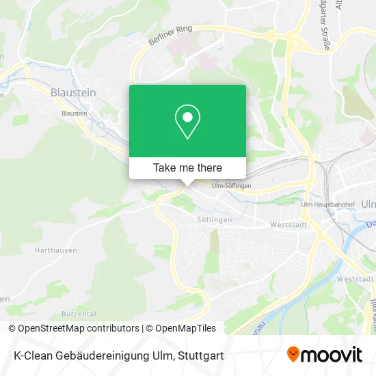 Карта K-Clean Gebäudereinigung Ulm
