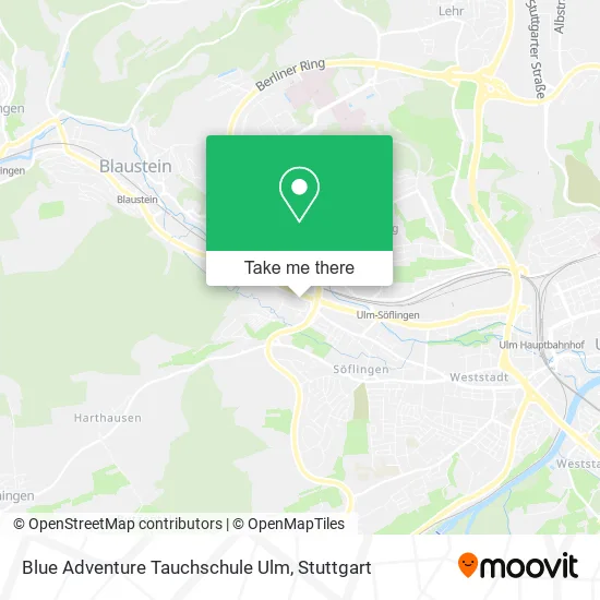 Карта Blue Adventure Tauchschule Ulm
