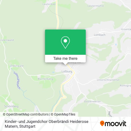 Карта Kinder- und Jugendchor Oberbrändi Heiderose Matern