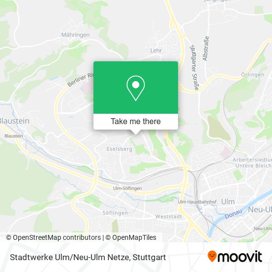 Карта Stadtwerke Ulm/Neu-Ulm Netze