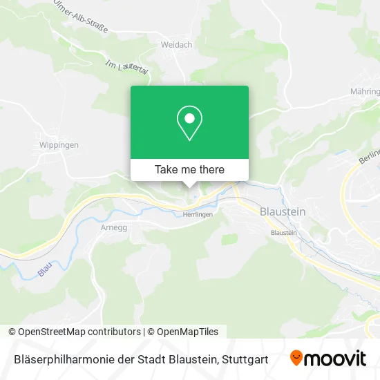 Карта Bläserphilharmonie der Stadt Blaustein