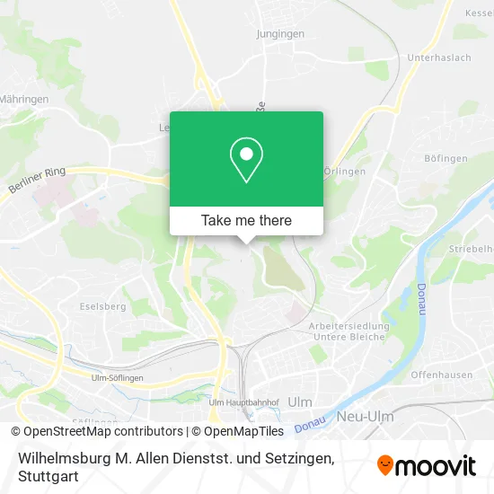 Карта Wilhelmsburg M. Allen Dienstst. und Setzingen