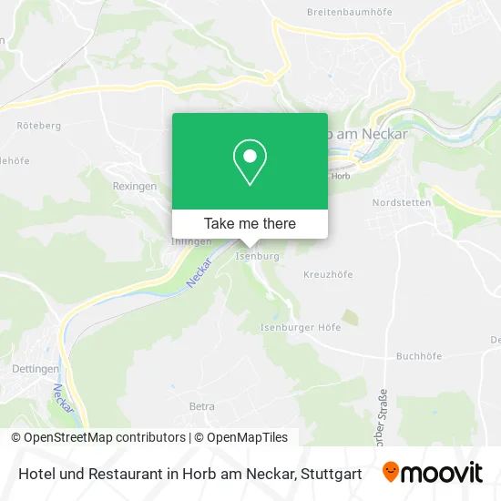 Карта Hotel und Restaurant in Horb am Neckar