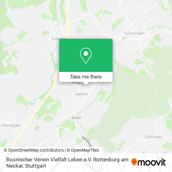 Карта Bosnischer Verein Vielfalt Leben e.V. Rottenburg am Neckar