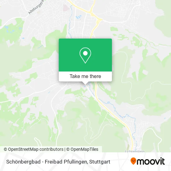 Карта Schönbergbad - Freibad Pfullingen