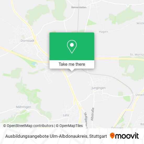 Ausbildungsangebote Ulm-Albdonaukreis map