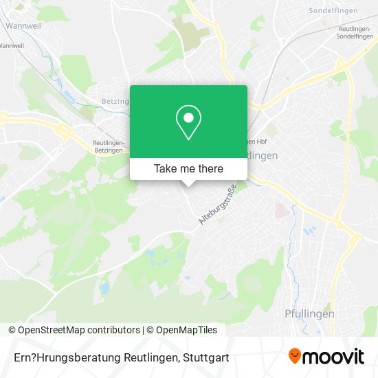 Карта Ern?Hrungsberatung Reutlingen