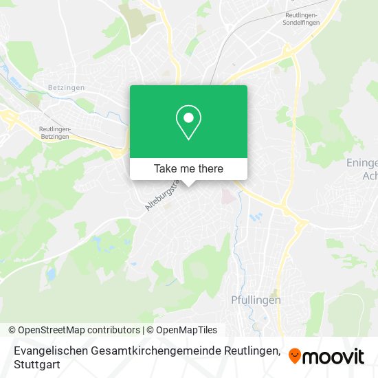 Evangelischen Gesamtkirchengemeinde Reutlingen map
