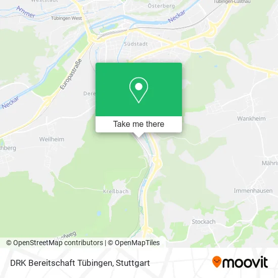 Карта DRK Bereitschaft Tübingen