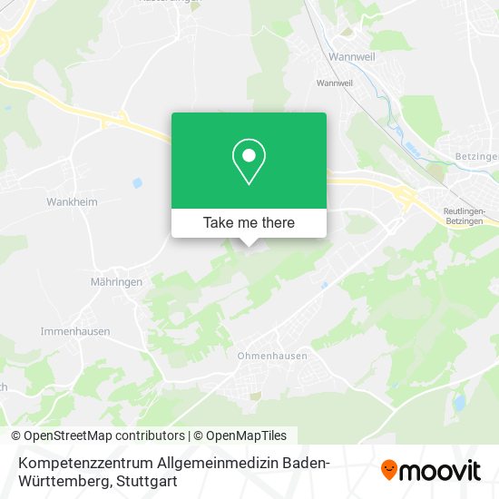 Kompetenzzentrum Allgemeinmedizin Baden-Württemberg map