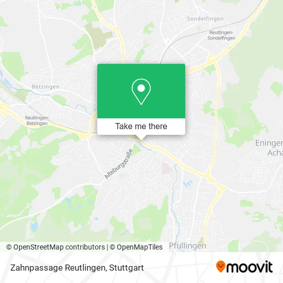 Карта Zahnpassage Reutlingen