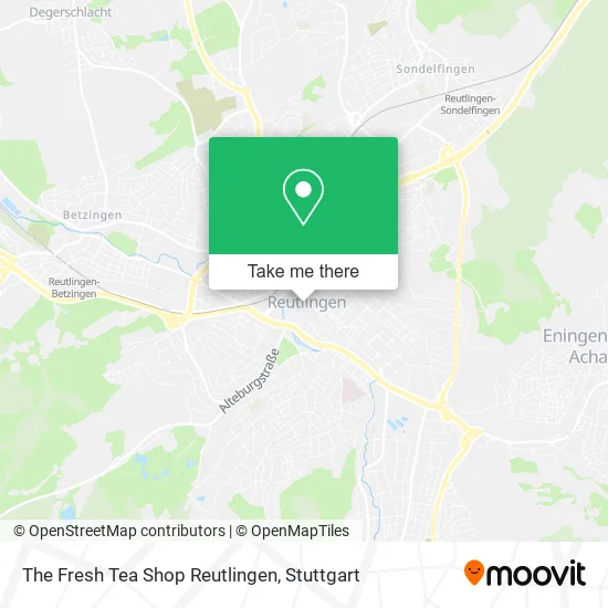 Карта The Fresh Tea Shop Reutlingen