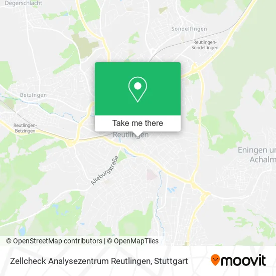 Карта Zellcheck Analysezentrum Reutlingen