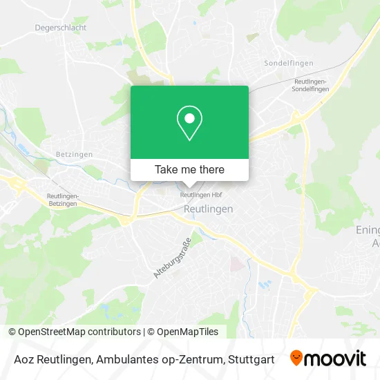 Карта Aoz Reutlingen, Ambulantes op-Zentrum