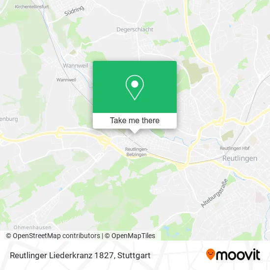 Карта Reutlinger Liederkranz 1827