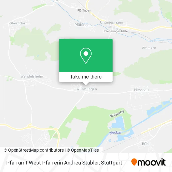 Карта Pfarramt West Pfarrerin Andrea Stübler